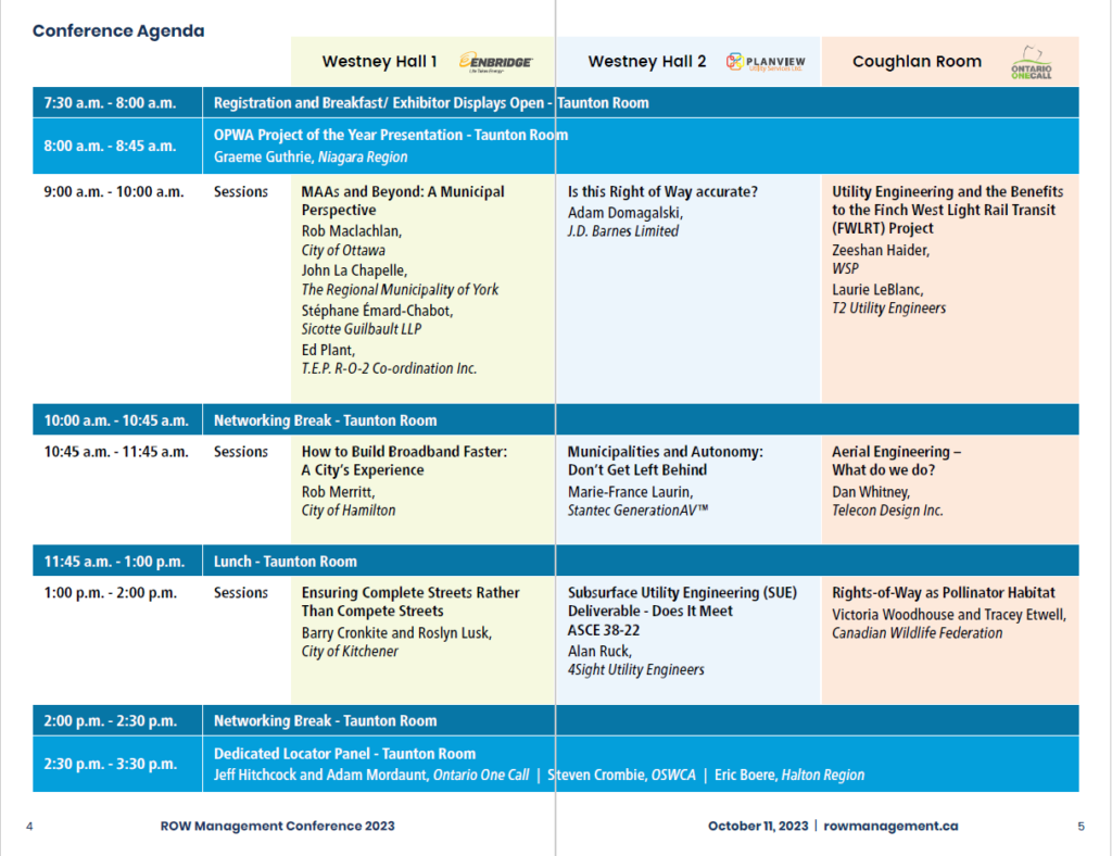2023 OPWA ROW Management Conference Image